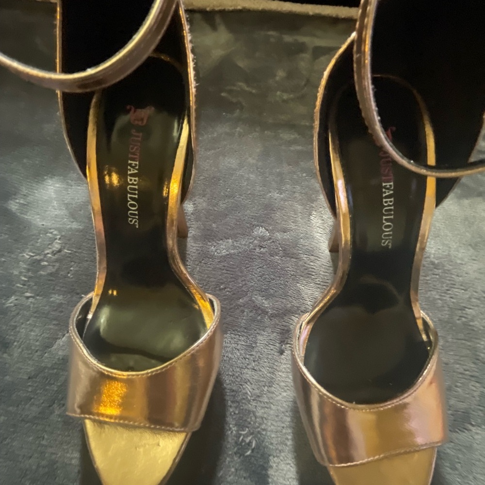 JustFab Gold Women's Heels